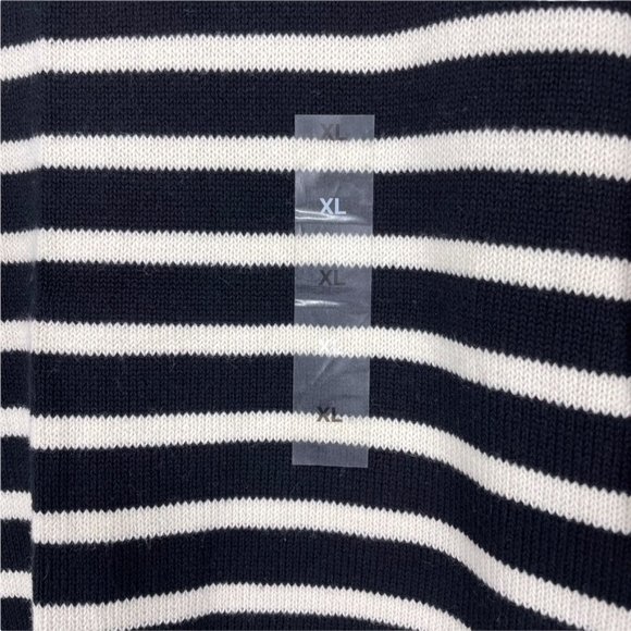 Charter Club Colorblocked Cable-Knit Sweater Black/White Size XL - D22 - Picture 6 of 9